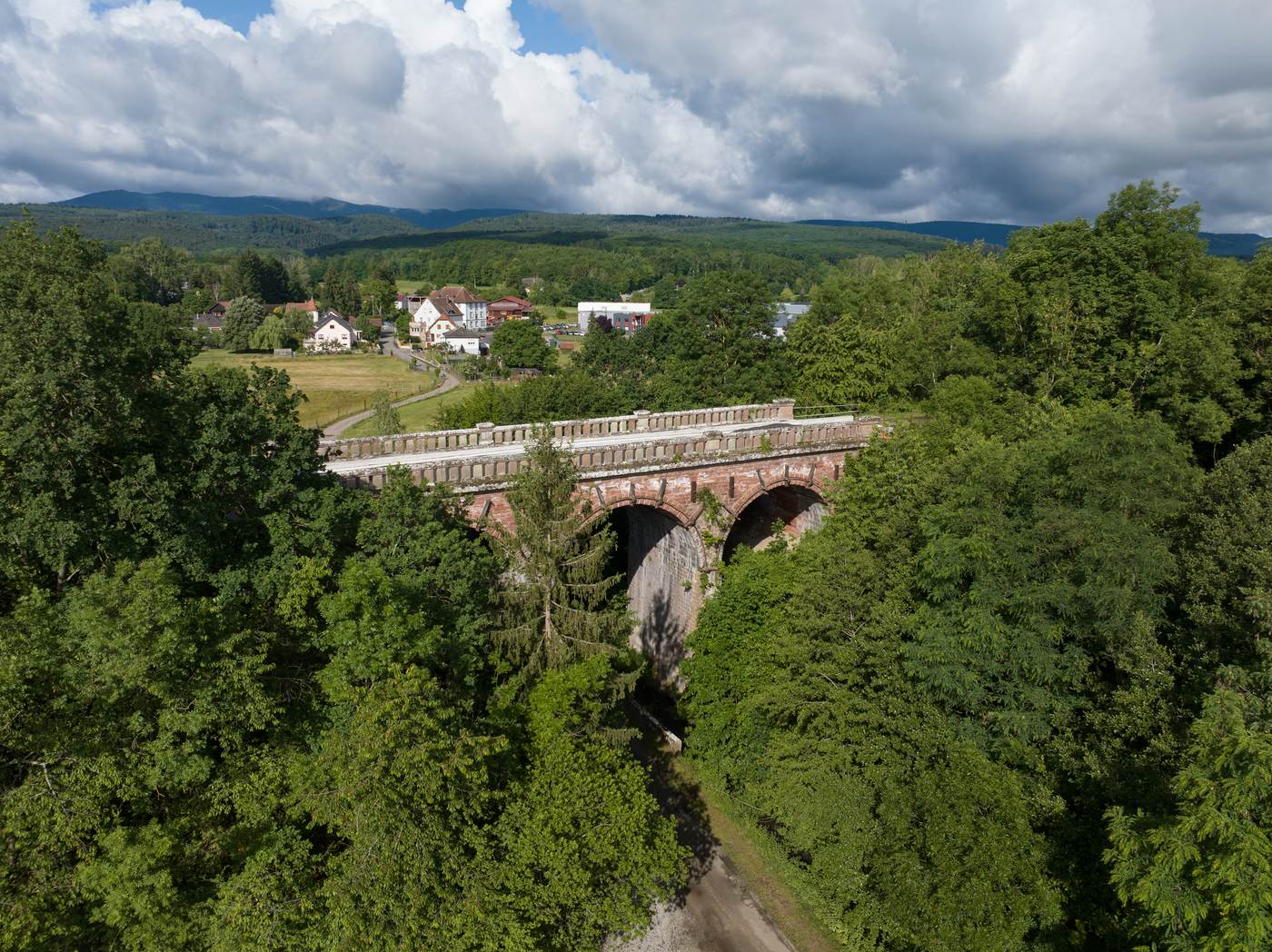Vue aérienne du viaduc de Romanswiller