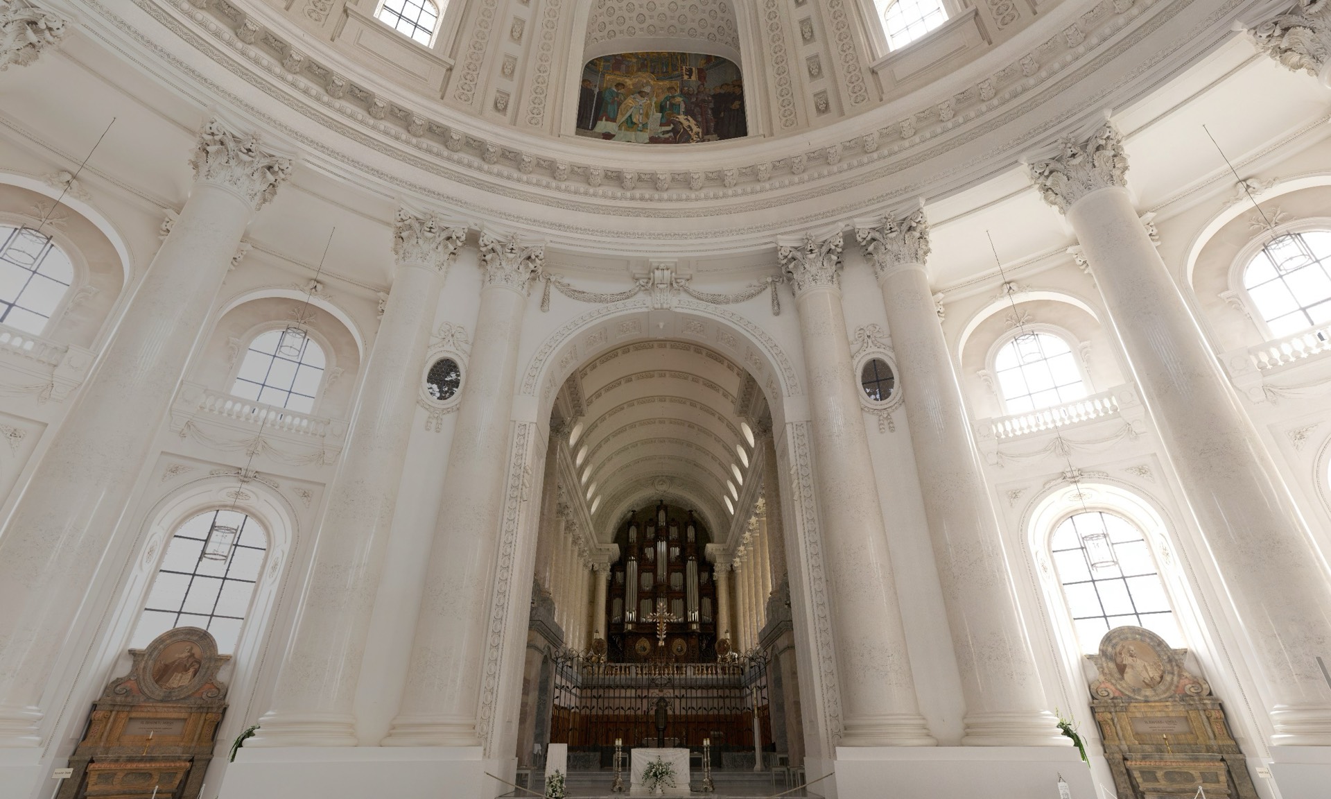 Rotonde du dôme de Saint-Blasien, vue d'ensemble d'un panorama 360° gigapixel