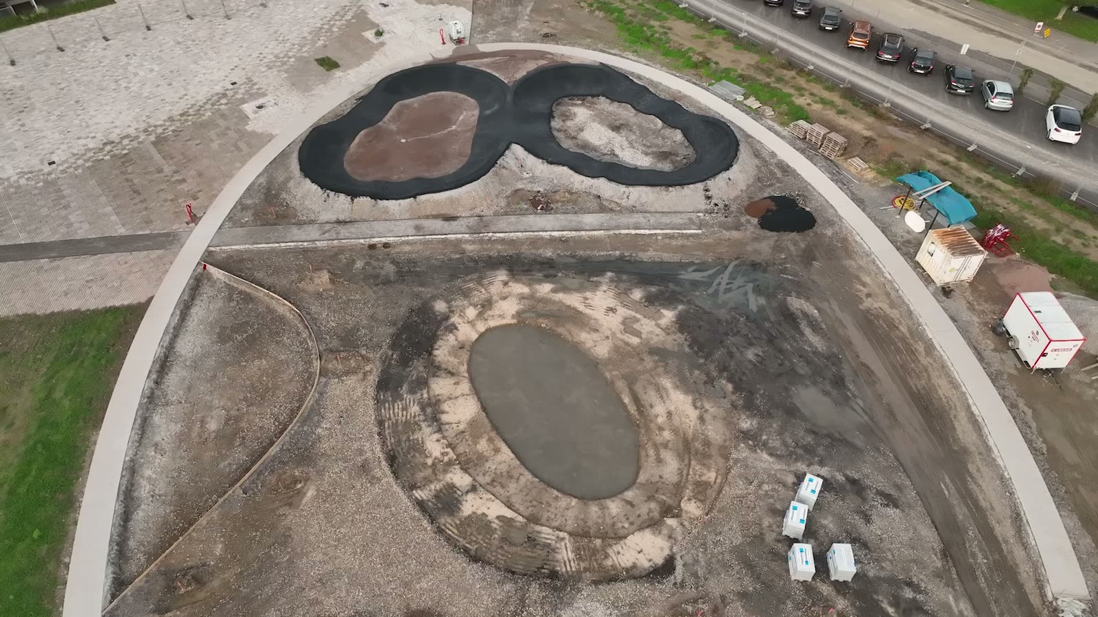 Le pumptrack de Mundolsheim en construction